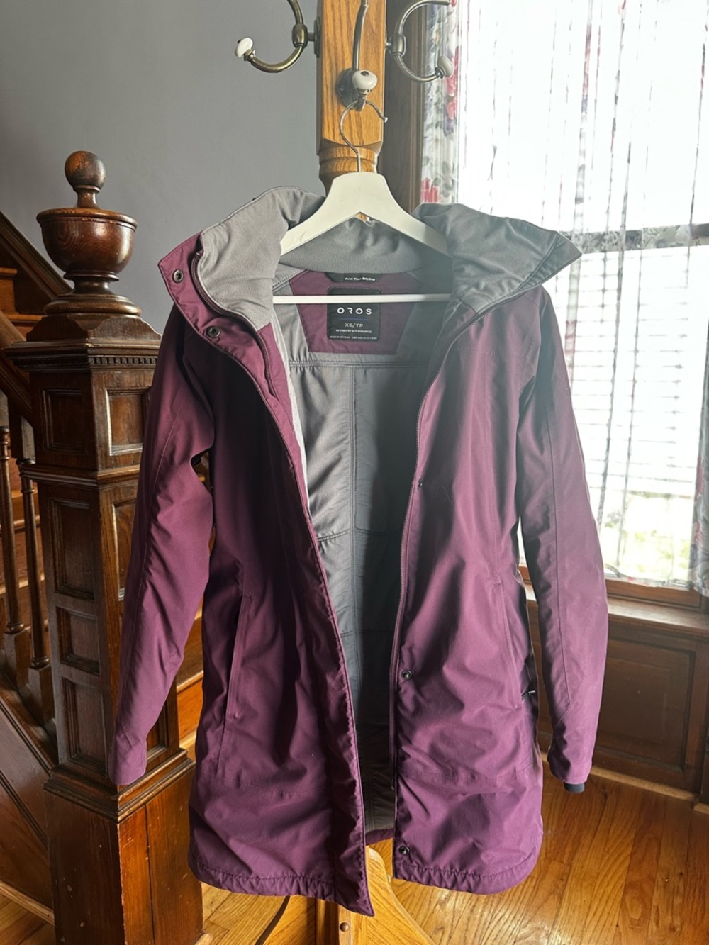 Women’s Purple Oros Waterproof Coat with Hood